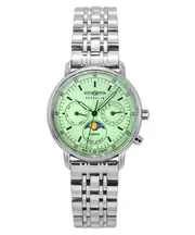 Zeppelin LZ 14 Marine Moon Phase Stainless Steel Green Dial 8637M4 Ladies Watch