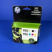 Genuine HP 952XL Black & HP 952 Cyan, Yellow, Magenta Ink Combo Pack Exp 2019