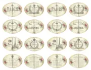 Vintage Image Victorian Grunge French Paris Perfume Labels Decals LAB431