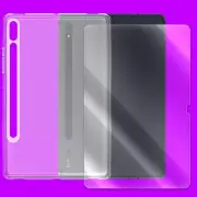 Dustproof Slim Soft Back Case Screen Protector f Samsung Galaxy Tab S8+ SM-X808U