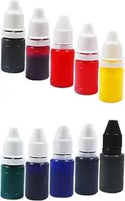 Generic 10Pcs 7ml Premium Stamp Refill Photosensitive Stamp Refill Quick Drying Flash Refill Inking for Office Supplies Wood Paper