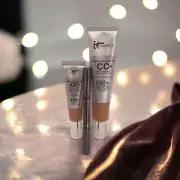 Pack of 2) IT Cosmetics CC+ Color Correcting Full Coverage Cream SPF 50+ Medium