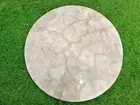 Handmade White Quartz Stone Round Outdoor Side End Bedroom Table For Home Décor