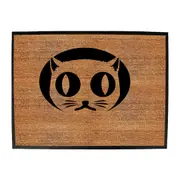 Animal Halloween Cat Face - Funny Novelty Doormat Man Cave Floor mat