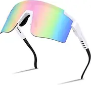 [FEISEDY] Sports Sunglasses for Women Men, UV400 Protection Outdoor Cycling Running Biking Sports Goggles