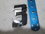old school bmx ati silver n black plate race number# 3 GT Mongoose Haro