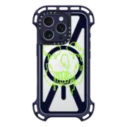 iPhone 16 Pro Ultra Bounce Case MagSafe Compatible MELTING SKULL - NEON GREEN