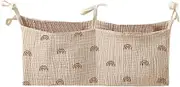 Baby Bedside Storage Bag,Crib Bedside Caddy Organizer - Space-Saving Crib Accessories for Toys Books Milk Bottles Tissues Wipes