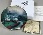 Thomas Kinkade HOME SWEET HOME, Knowles Fine China Plate, w/Box & COA