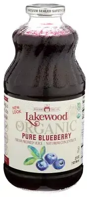 Lakewood Organic PURE Blueberry Juice, 32 Fl Oz (Pack of 6)