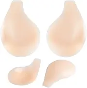 [Chaoxianghui] Invisible Lift UP Bra Reusable Adhesive Breast Petals Deep V Shape Silicone Strapless Nipple Covers for Women