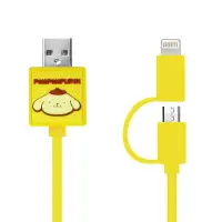 在飛比找誠品線上優惠-CAMINO布丁狗二合ㄧ雙頭傳輸線Micro USB+Lig