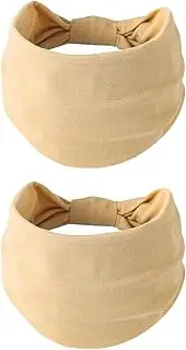 [ａ aternee] 2 Pieces Headband Hairband Soft Comfortable Stretch Belt Elastic Sweatband Bandanas for Running Fitness Soccer Tennis