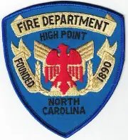 High Point Fire Department North Carolina patch NEW