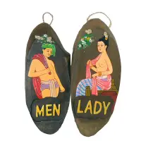 在飛比找Yahoo!奇摩拍賣優惠-詩瑪哈泰國壁飾洗浴男賓女賓提示牌男女廁所提示牌東南亞風格裝修