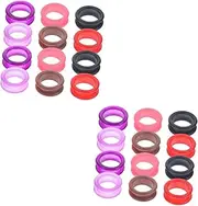 24 Pcs Hair Salon Finger Protective Cover Rings Scissors Protector Hairstyling Guard Finger Protector Cosmetology Grip Hair Hairdressing Scissor Grooming Scissor Rings Silica Gel