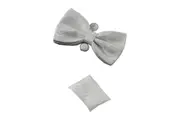 Mens White Paisley Matching Bow Tie, Pocket Square & Cuff Links Set