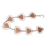 Metal Rain Chain Drainage Function Decorative Heart Shape Wind With Hoo