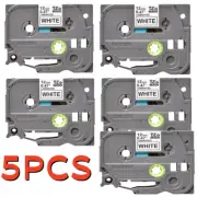 5X Label Maker Tape 12mm*8m White for Brother Label Maker TZe-231 TZC-231 Tape