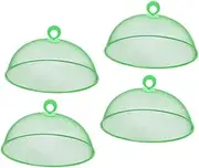 BRIGHTFUFU Sturdy Iron Mesh Food Tent Metal Mesh Food Cover Camping Picnic Cover 4pcs Iron Tent Dining Table