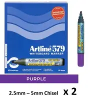 Artline 579 Whiteboard Marker PURPLE 2.5mm Chisel 157906 electronic Whiteboard
