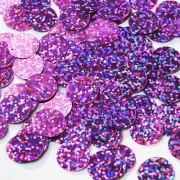 Sequins 12mm Top Hole Orchid Light Purple Hologram Glitter Sparkle Paillettes
