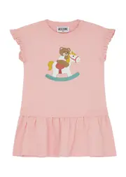 Moschino Kids Printed Stretch-cotton Dress - Pink - 18/24M (18 Months) 18/24M (18 months)