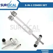 Combo-5 Diagnostic Tuning fork, Buck Hammer, Pin WheeI, Needle, Brush Hi-Quality