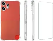 Futanwei for CMF Phone-2-Pro Case with Screen Protector Tempered Glass [Shockproof] [Drop Proof] [Military Grade Protection] Full Body Protective Phone Case for Nothing CMF Phone 2 Pro, Crystal Clear