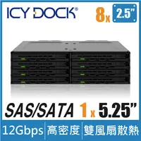 在飛比找PChome24h購物優惠-ICY DOCK 8層式 2.5”SAS/SATA SSD/