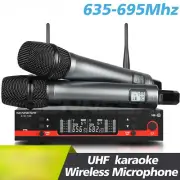 Professional Dual Wireless Microphone Stage Performance 2 Channels UHF Karaoke