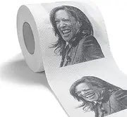 Kamala Harris Funny Political Toilet Paper Rollby Gagster - TP Mischief Democratic &Republican Gifts, Deepening Political Memory Series, Christmas & Party Gifts - 2 Ply Bath Tissue 100 Sheets Per Roll