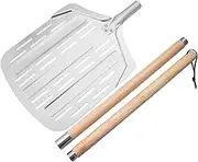 Fonowx Metal Pizza Peel Square Turner for Professional Use with Extended Handle, Total Length 135cm
