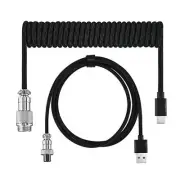 1 PC Durable 3M Type C Mechanical Keyboard Coiled Cable USB Port Keyboard Wire