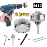 Metal Lathe Chuck Self-Centering 3 Jaws Zinc Alloy Drill Turning Machine Tools