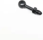 POWER JAMES Black Straight AN3 Brake Line 10mm Fittings Banjos Adapter for Harley Davidson Motorcycle (180 Degree)