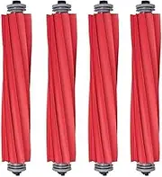 Replacement Rubber Main Brush Detachable Roller Brush Multi-Surface Rubber Brushes for Roborock S7/ S7+/ S7MaxV/ S7MaxV Plus/ S7MaxV Ultra Robot Vacuum Cleaner, 4 Pack