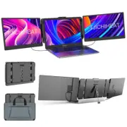 Portable Laptop Screen Extender - Triple Laptop Monitor Extender S2 14" 1080P FH