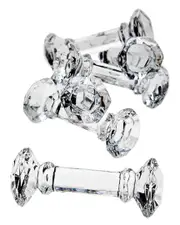 Godinger Set of 6 Dumbell Crystal Knife Rests