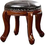 Footstool Dressing Table Makeup Round Padded Makeup Rubber Wood Legs Makeup Bedroom Bathroom Piano Seat Chair Bench Piano Stool (Color Size: 35 x 35 x