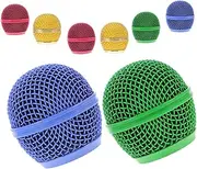 Kisangel 8Pcs Microphone Grill Head Replacement Mesh Grill Covers for Easy Installation Mic Accessories for Style Secure Fit for Musicians and Performers
