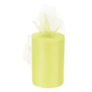Tulle Rolls Fabric Spools 6" 100 Yards Light Yellow for Wrapping Wedding