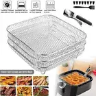 3 Layer Air Fryer Dehydrator Rack Grill Basket Baking Tray Accessories for Ninja