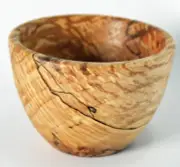 Hand Turned Unknown Spaltted Wood Bowl