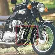 Motorcycle engine bumper For K&awasaki W400 W650 W800 All Years Motorcycle Engine Bumper Anti-Collision Guard Crash Bar Protector Accessories MKYKEGEAVF(Black)