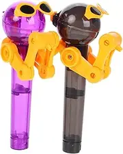 JOINPAYA 2pcs Lollipop Robot Rustic Lollipop Holder Plushies Candy Bags Sucker Lollipops Mini Bath Paper Lollipop Holder Smartie Carrier Bulk Candy Giant Lollipop Container Plastic