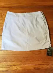 NWT Womens Nike Flex Dri Fit Golf Skort Skirt Shorts Light Grey 6