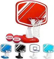 Splash Hoop Swimming Pool Basketball Game, Includes Poolside Water Basketball Hoop, 2 Balls and Pump – Choose Your Style