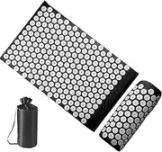 Meditation Spike Mat - Mat And Pillow Set | Meditation Mat Massage Set With Pillow | Pressure Back Mat, Massage Mat Set, Mediation Accessories For Home, Office, Neck & Back Discomfort