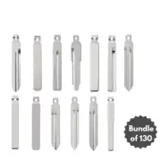 Universal Smart Key Blades + Storage Case (Bundle of 130) for Autel iKey